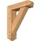 Ekena Millwork Traditional Arts and Crafts Smooth Bracket w/ Offset Brace, Western Red Cedar, 5 1/2"W x 20"D x 24"H BKT0604X20X24TRA03SWR - alternate 1